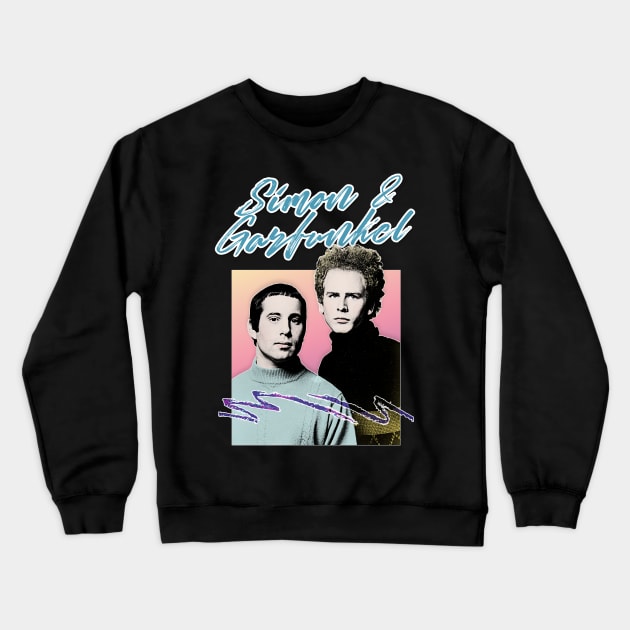 Simon & Garfunkel Retro Aesthetic Design Crewneck Sweatshirt by DankFutura